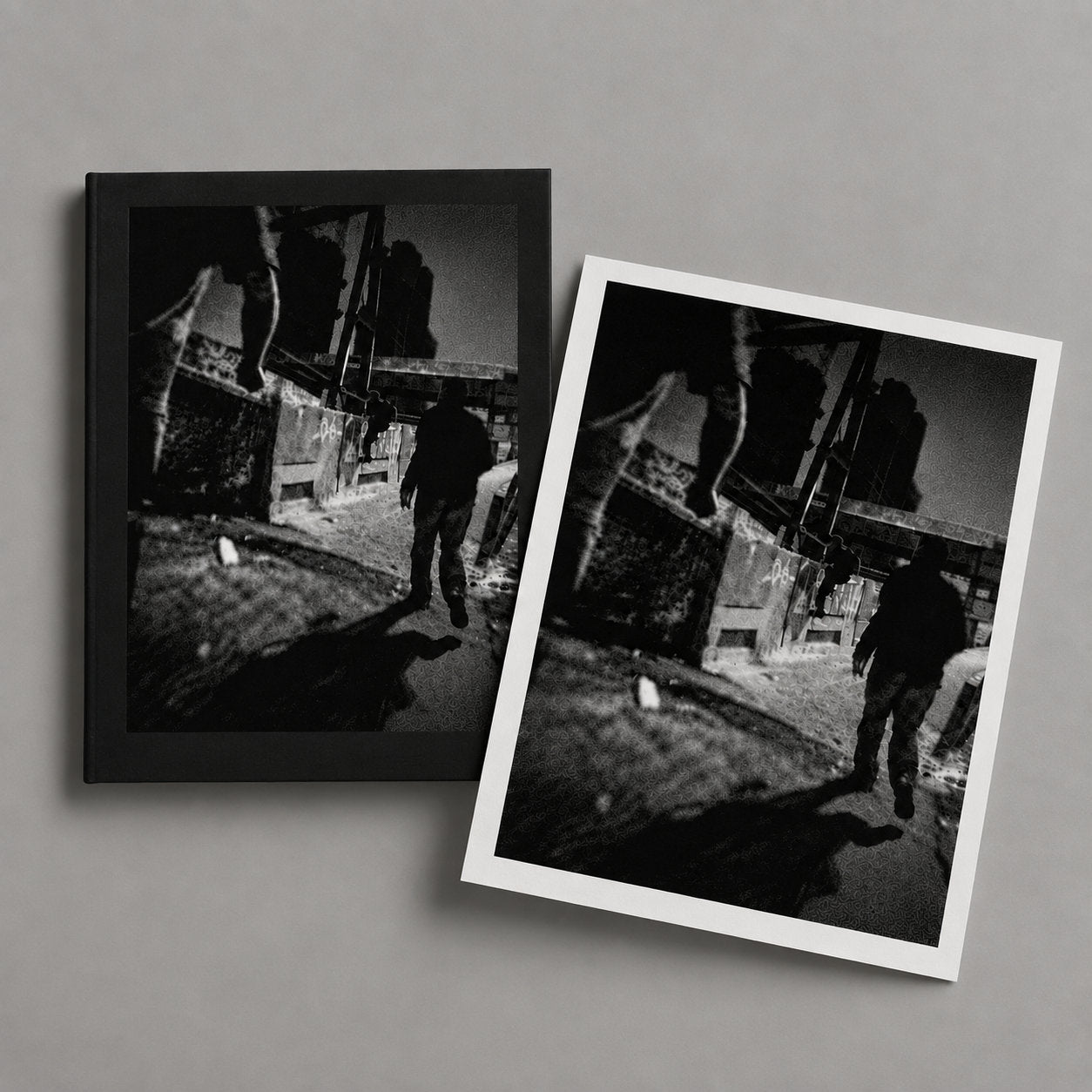 BACKFLASHES remastered 2026 Limited Edition: the book with a loose photographic print beside it